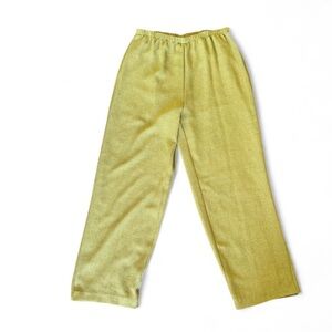 Amanda Smith Metallic Yellow Green Pants
